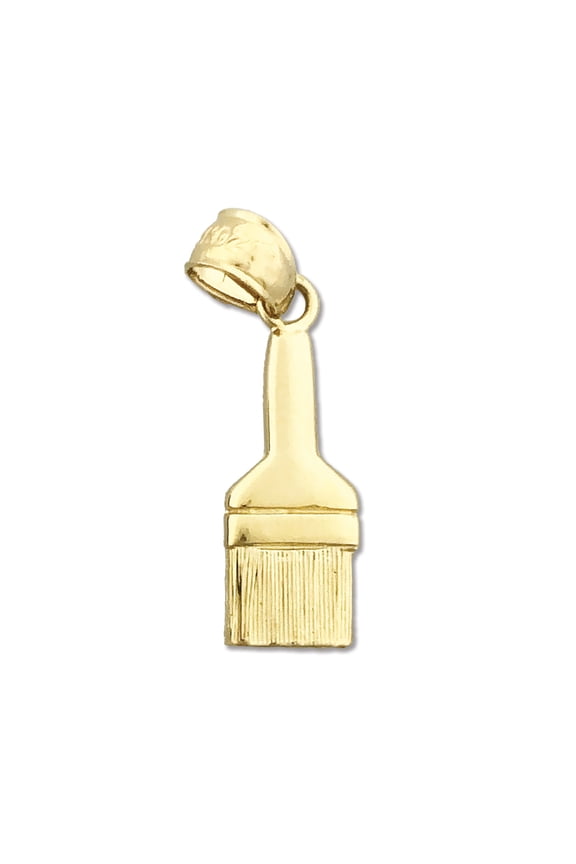 14K Gold Paint Brush Charm