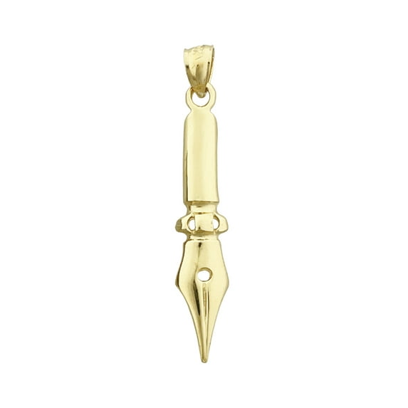 14K Gold Pen Pendant