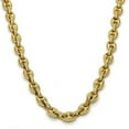 thumbnail image 1 of 14K Gold Plated 24" Necklace Puffed Mariner Link 7 Mm Wide W/ Lobsterclasp, 1 of 1