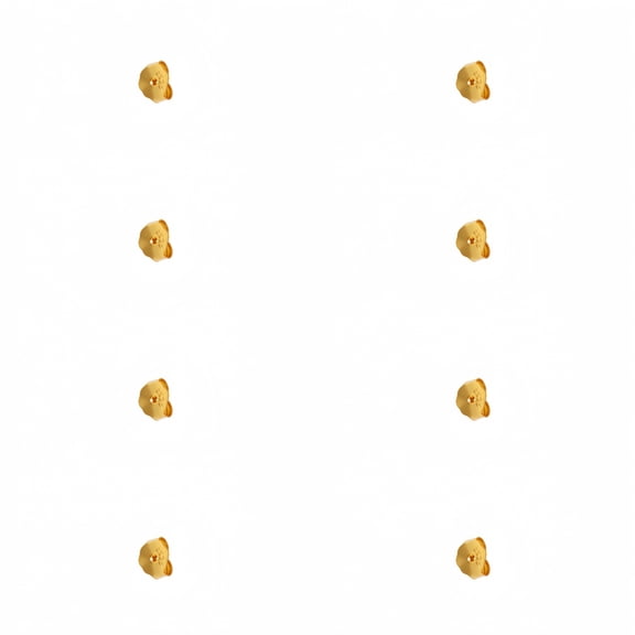 14K Gold Plated 925 Silver Earring Backs Replacements,Hypoallergenic Earring Backs for Studs 4 Pairs