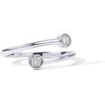 thumbnail image 1 of 14K Gold Plated CZ Bypass Ring | Simulated Diamond BTY Ring | Stacking Rings for Women, 1 of 2