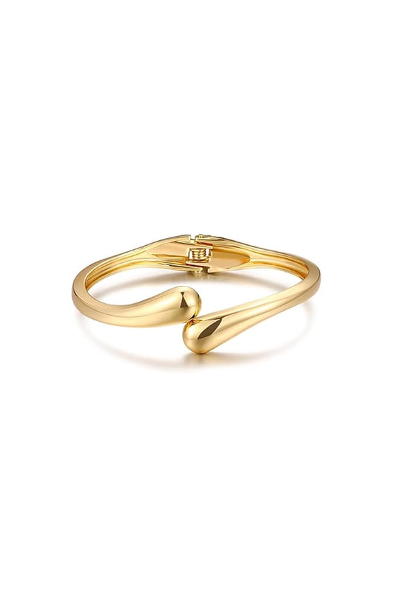 14K Gold Plated Chunky Bangle Bracelets Set for Women, Dainty Stackable Statement Cuff Bangles, Trendy Mob Wife Style Fashion Jewelry Gift