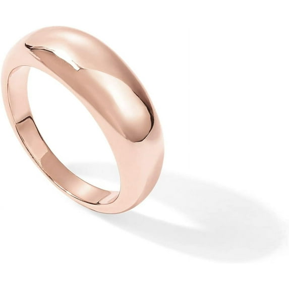 14K Gold Plated Chunky Dome Ring |Puffy Dome Stackable Rings | Chunky Signet Ring for Women