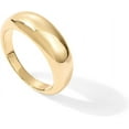 thumbnail image 1 of 14K Gold Plated Chunky Dome Ring |Puffy Dome Stackable Rings | Chunky Signet Ring for Women, 1 of 2