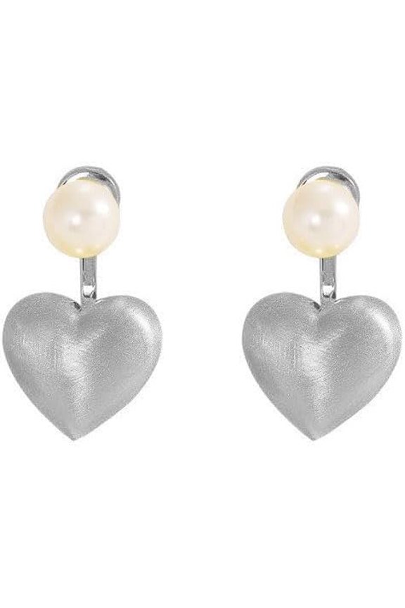 14K Gold Plated Chunky Heart Statement Earrings for Women Trendy Puffy Heart Teardrop Dangle Stud Earrings Minimalist Geometric Heart Earrings