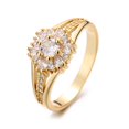 thumbnail image 1 of 14K Gold-Plated Cluster Ring with crystals from Swarovski, 1 of 4