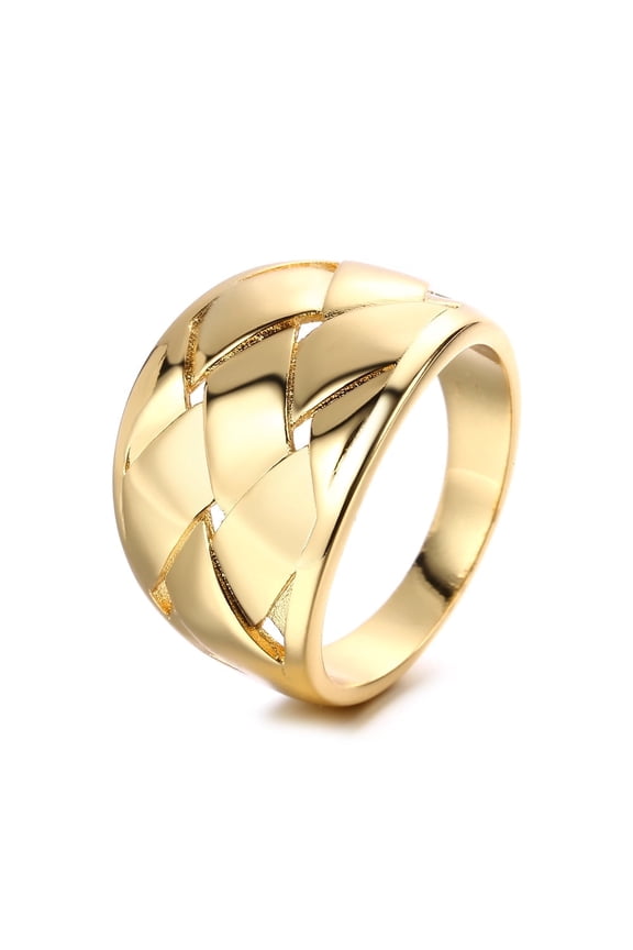 14K Gold Plated Criss Cross Ring