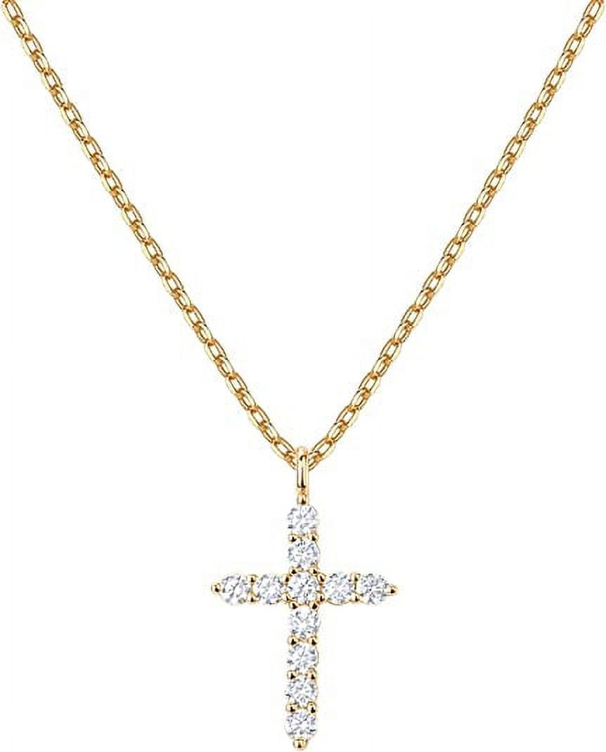 14K Gold Plated Cross Necklace for Women | Cross Pendant | Gold Necklaces for Women