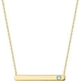 thumbnail image 1 of 14K Gold Plated Crystal Birthstone Bar Necklace | Dainty Necklace | Gold Necklaces for Women |, 1 of 2