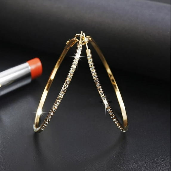 14K Gold Plated Cubic Zirconia Dangle for Women Classic Round Cut Crystal Drop with Secure Post Back Elegant Birthday Gift