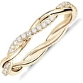 thumbnail image 1 of 14K Gold Plated Cubic Zirconia Twisted Rope Eternity Band for Women, 1 of 2
