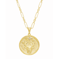thumbnail image 1 of 14K Gold Plated Diamond Accent Taurus Astrology Necklace, 1 of 1