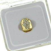 14K Gold Plated Diamond-Shape One Tooth Grillz Cap 1 Single Hip Hop Grill Slug