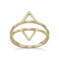 thumbnail image 1 of 14K Gold Plated Double Triangle Ring - Size 8, 1 of 1