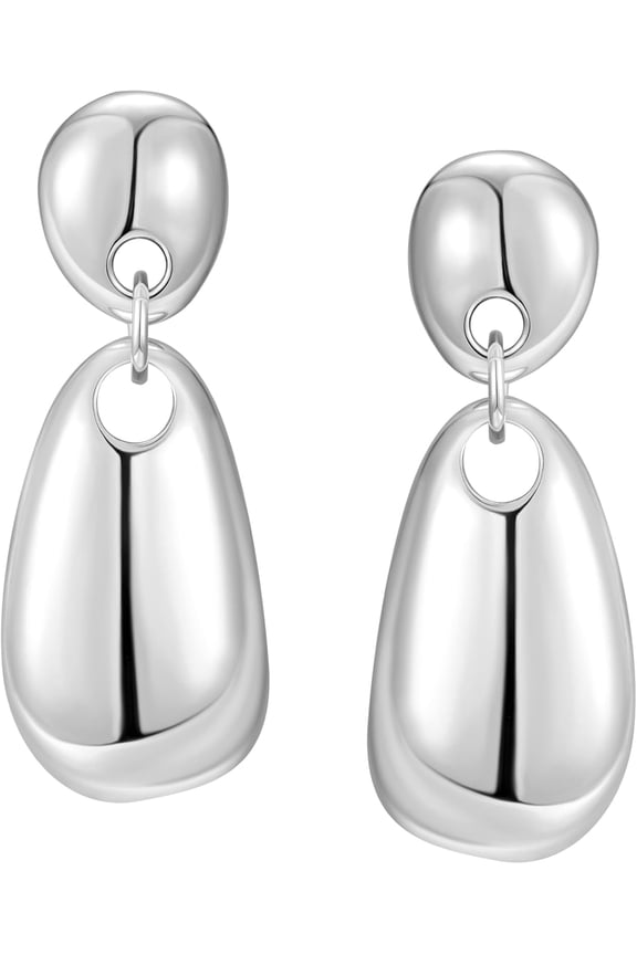 14K Gold Plated Drop Dangle Earrings suitable for Women, 925 Quality Sterling Silver Stud Posts Women's Earrings, Lightweight Irregular Hammered Statement Earrings Jewelry Gift[q522]