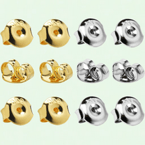 14K Gold Plated Earring Backs Replacements, Hypoallergenic Secure Earring Backs for Earrings