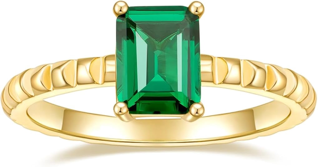 Emerald Green Promise Rings
