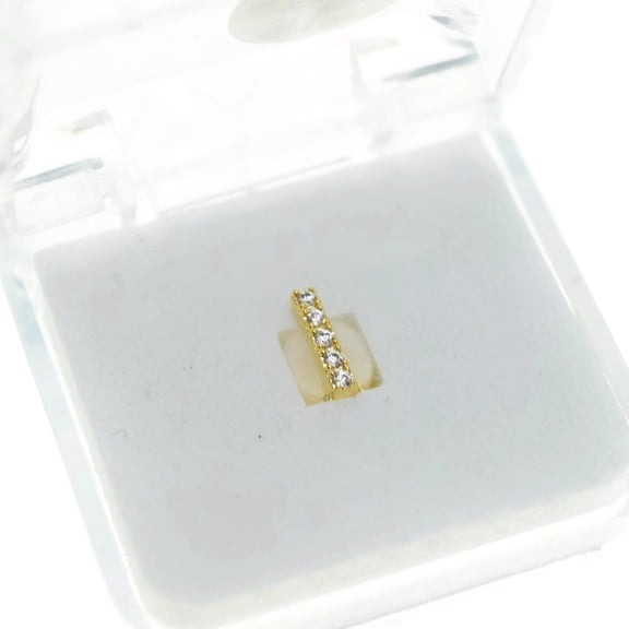 14K Gold Plated Gap Grillz Top Or Bottom Teeth Hip Hop Iced One Single Tooth Bling Grills