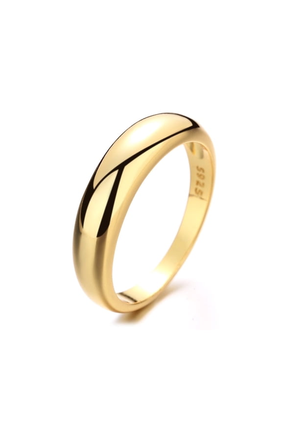 14K Gold over Sterling Silver Graduated Wedding Band Ring
