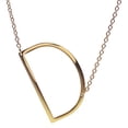 thumbnail image 1 of 14K Gold Plated Initial Necklace (1in)-Multiple Letters Available, 1 of 3