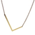 thumbnail image 1 of 14K Gold Plated Initial Necklace (1in)-Multiple Letters Available, 1 of 3