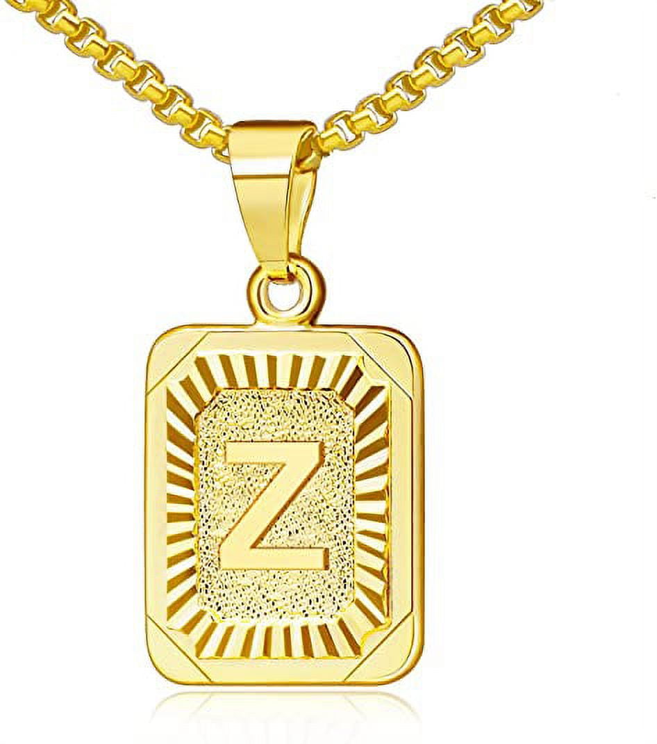 Amazon.com: Trendsmax Mens Womens Yellow Gold Plated Initial Capital Letter  A Pendant Charm Rolo Chain Necklace 18inch : Clothing, Shoes & Jewelry