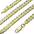 thumbnail image 1 of 14K Gold Plated Italy 925 Sterling Silver Diamond Cut Cuban Chain Necklace 20" inch 5MM Thick, 1 of 12