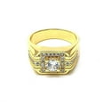 thumbnail image 1 of 14K Gold Plated Men'S Ring With White Cubic Zirconia Size 10, 1 of 1