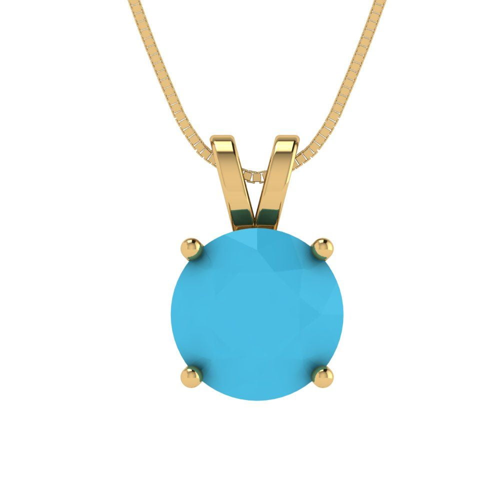 14K Gold Plated Pendant with 16