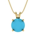 14K Gold Plated Pendant with 16