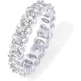 thumbnail image 1 of 14K Gold Plated Rings Oval Cubic Zirconia Love Ring | Eternity Ring | 5mm Stackable Rings for Women | Gold Rings for Women, 1 of 2