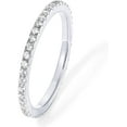 thumbnail image 1 of 14K Gold Plated Solid 925 Sterling Silver CZ Simulated Diamond Stackable Ring Eternity Bands for Women, 1 of 2