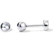 MOXUNLXJ 14K Gold Plated Solid 925 Sterling Silver Post Ball Stud Flat Back Earrings for Women | Cartilage Earring | Helix Piercing Jewelry | Small Stud Earrings for Women | Gold Ball Stud Earrings