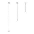 thumbnail image 1 of 14K Gold Plated & Sterling Silver Necklace Extenders Set – 3 Sizes (1 2 3 Inch) Adjustable Chain Extensions for Necklace Bracelet Anklet Jewelry Making, 1 of 7