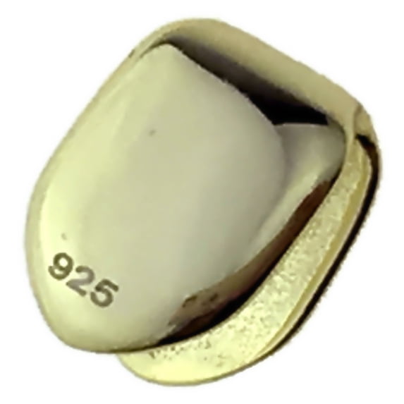 14K Gold Plated Tooth Cap Solid 925 Sterling Silver Single One Tooth Grillz