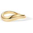 thumbnail image 1 of 14K Gold Plated Wavy Stackable Ring for Women | Twisted Wave Band | Delicate Eternity Rings, 1 of 2