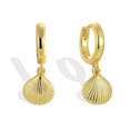 thumbnail image 1 of 14K Gold Plated shell Drop Earrings, Suitable for Women's Polished Brushed Drop Earrings, 1 of 6