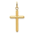 thumbnail image 1 of 14K Gold Polished Hollow Latin Cross Charm, 1 of 4