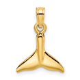 thumbnail image 1 of 14K Gold Polished Small Whale Tail Charm, 1 of 4