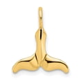 thumbnail image 1 of 14K Gold Polished Textured Mini Whale Tail Charm, 1 of 4