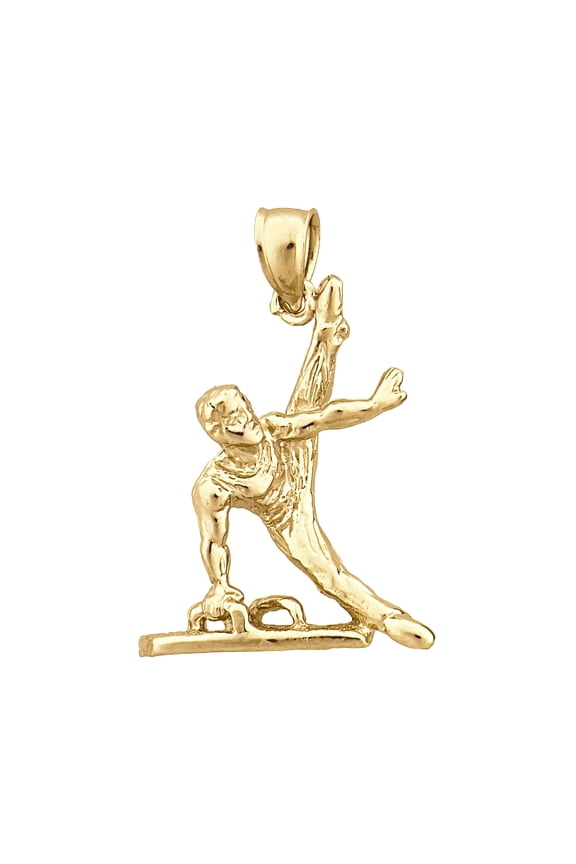 14K Gold Pommel Horse Gymnastic Pendant