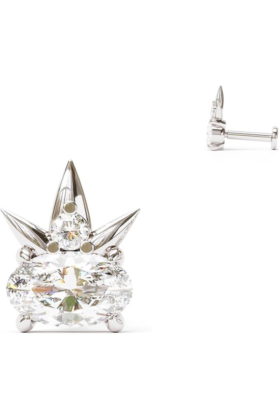 14K Gold Precision-Plated Pro Helix Piercing Jewelry Conch Piercings 925 Silver Helix Earring Internally Threaded Labret Piercings Flat Back Cartilage Earrings for Women[x865]