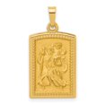 thumbnail image 1 of 14K Gold Rectangular Hollow St. Christopher Medal, 1 of 4