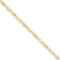 thumbnail image 1 of 14K Gold & Rhodium Plated X'S & Hearts Anklet Chain Jewelry 10", 1 of 1