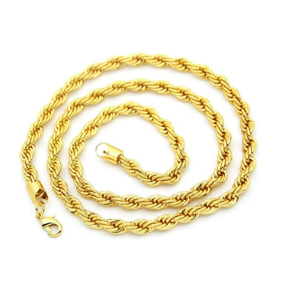 14K Gold Rope Chain 24" Unisex