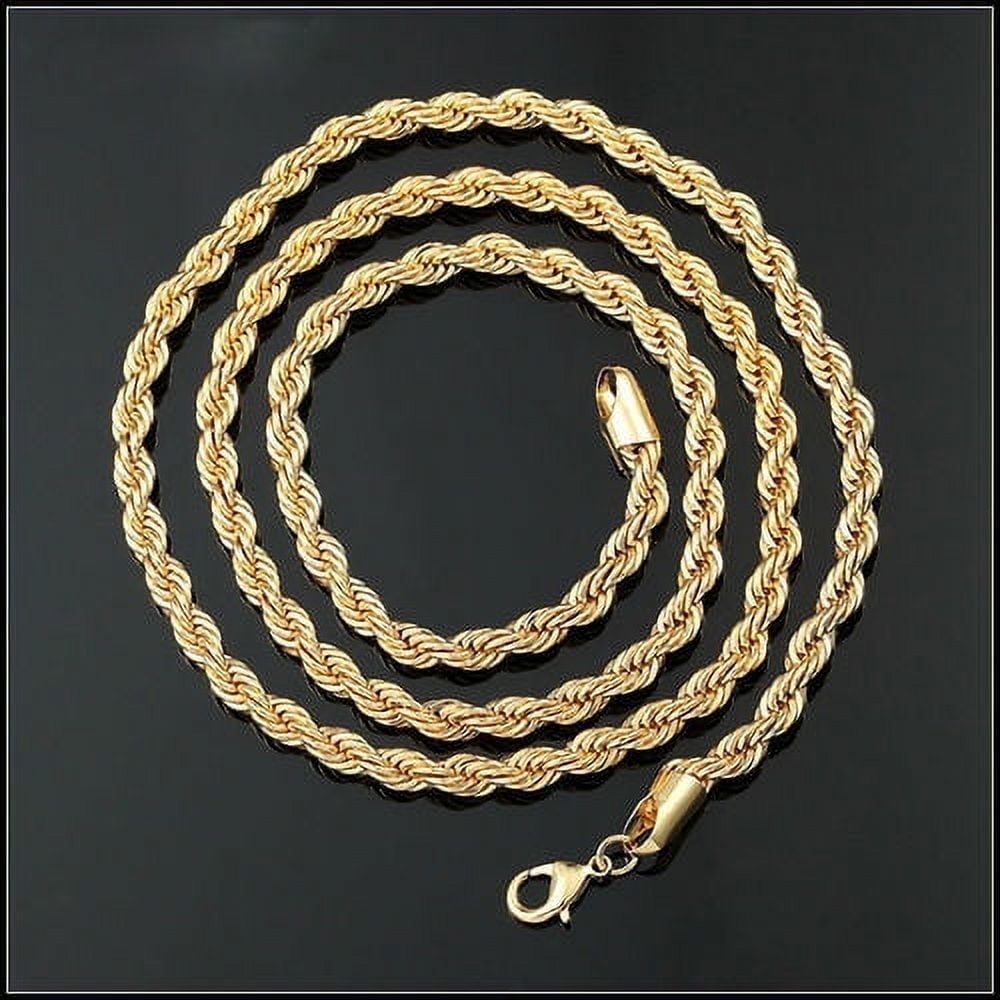 RMZ GOLD NYC Rope Chain Necklace, Gold Plated, 24"