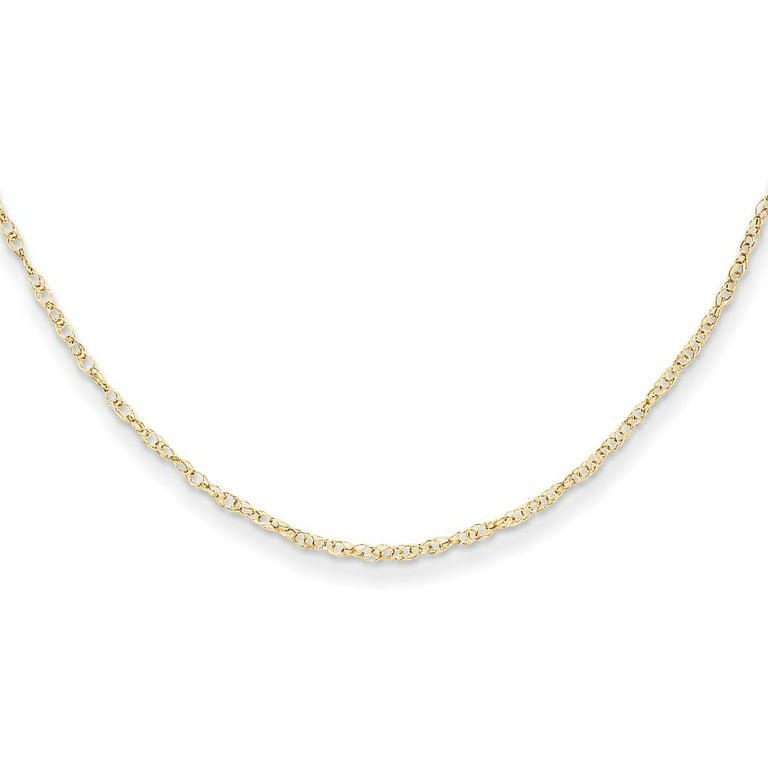14K Gold Rope Chain Childrens Necklace Jewelry 13 