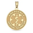 thumbnail image 1 of 14K Gold Round "Emergency Medical Technician" Pendant - 1 Inch X 1 Inch, 1 of 1