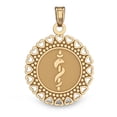 thumbnail image 1 of 14K Gold Round Medical Pendant - 3/4 Inch X 3/4 Inch, 1 of 2