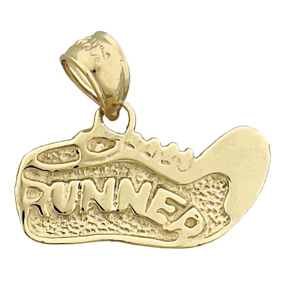14K Gold Runner Shoe Charm